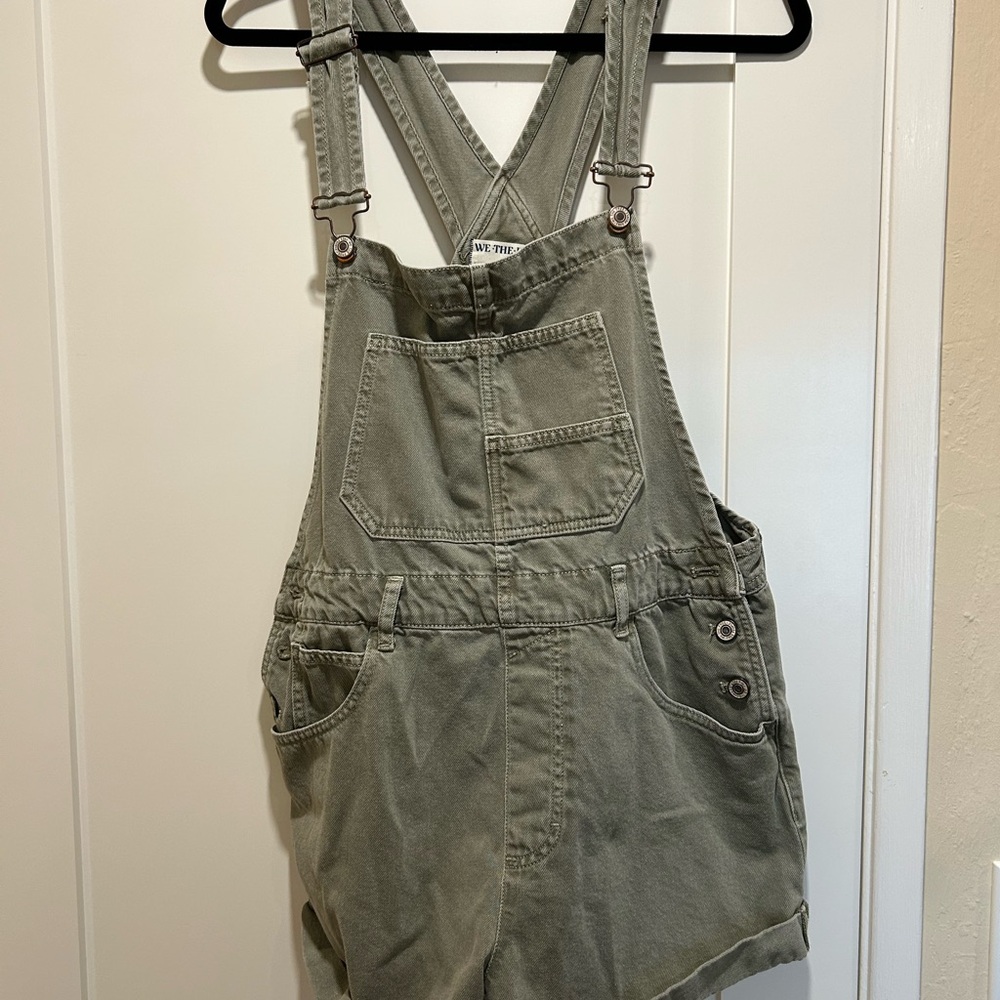 Free People Sage Green Overalls